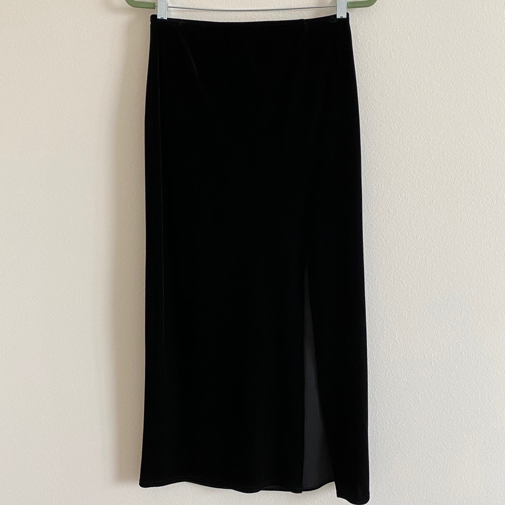 Vintage kathie lee velvet full length midi skirt